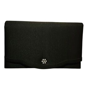 NWOT Classic Little Black Clutch w Rhinestone Snap Closure